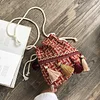 Indie Cotton Knitting Tassels Women's Cross Shoulder Bucket Bag