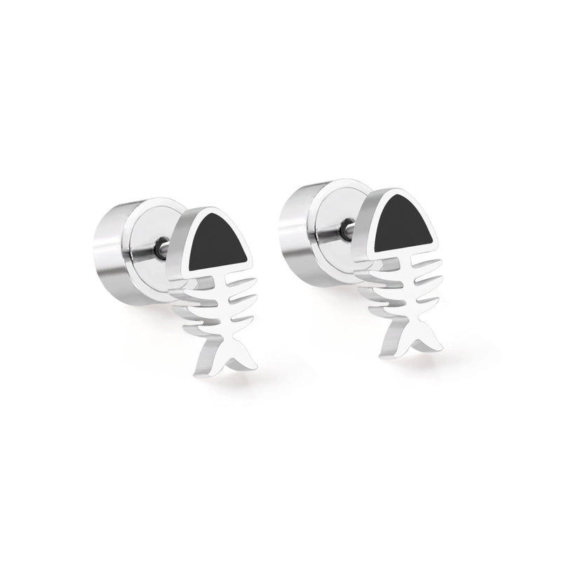 Minimalist Flower Stainless Steel Ear Studs 1 Pair