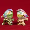 Metal enamel cartoon cute bird home decoration storage box