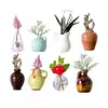 8pcs Cute Ceramic Vase Refrigerator Magnets Fridge Magnets Refrigerator Stickers
