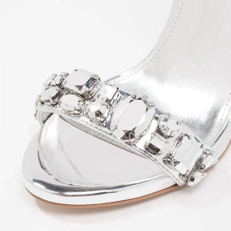 Crystal Diamond Crystal Diamond High Heel Slides For Women Summer  Cinderella Silver Block Heel Sandals In Clear Heels, Sizes 35 42 From  Bags257, $23.88 | DHgate.Com