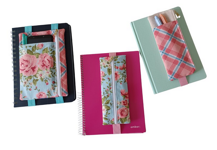 DIY Custom Journal Pen Case Pattern Template - Tutorial Included