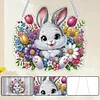 Easter 2D Flat DIY Hanging Diamond Art Ornament Home Window Pendant (Bunny)