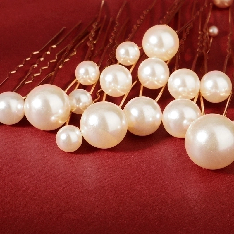 18 Hairpin Set Size Mix And Match Pearl U-shaped Pin Jewelry Daily Ball Head Hairpin