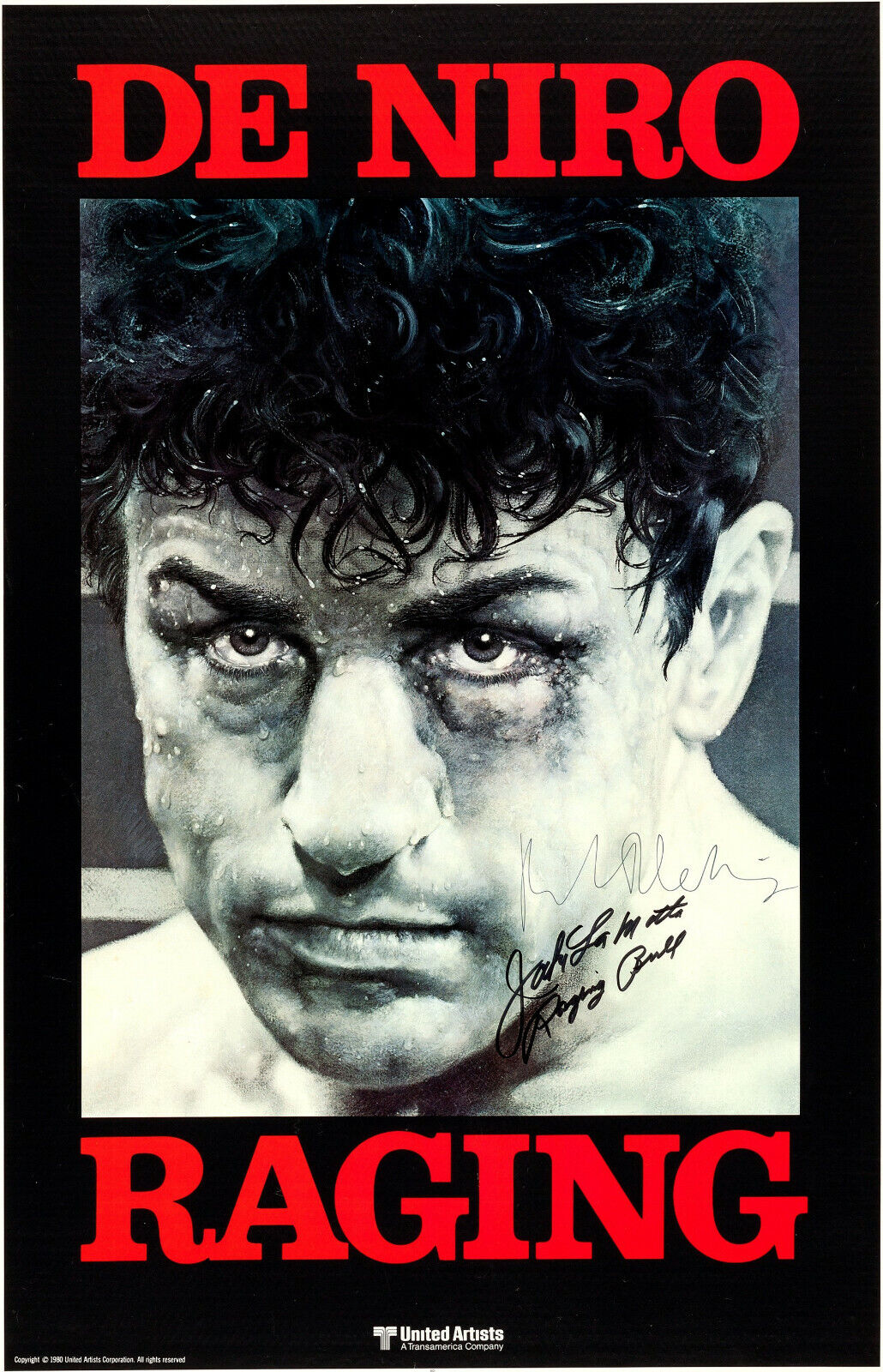 ROBERT DE NIRO & JAKE LAMOTTA Signed 'Raging Bull' Photo Poster paintinggraph - 12x8