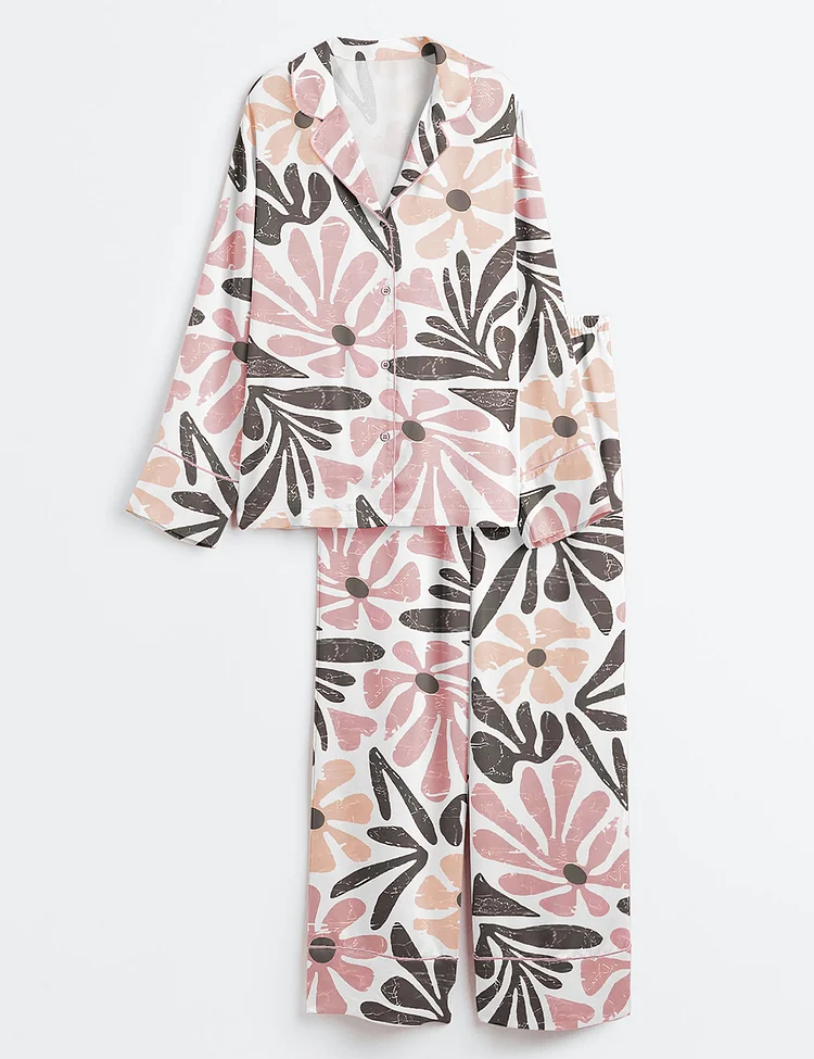 Women&rsquo;s Motherhood Is Kingdom Work Christian Mom Religious Christian Mom Print Long Sleeve Satin Pajama Set