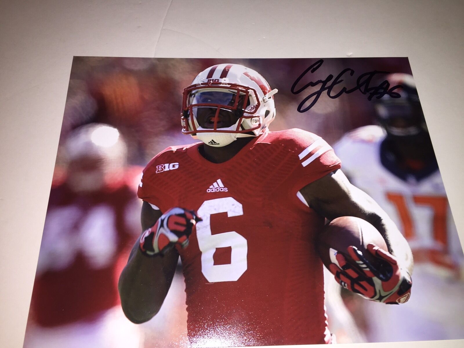 Corey Clement Wisconsin Badgers signed autographed 8x10 football Photo Poster painting E