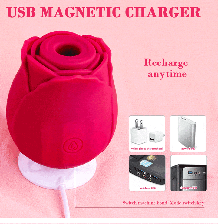 Silica gel rose toy 10 frequency (Red)