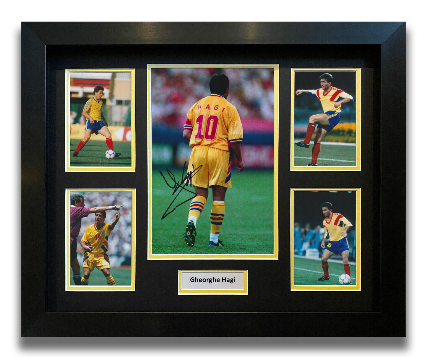 GHEORGHE HAGI HAND SIGNED FRAMED Photo Poster painting DISPLAY - ROMANIA AUTOGRAPH - FOOTBALL 4.