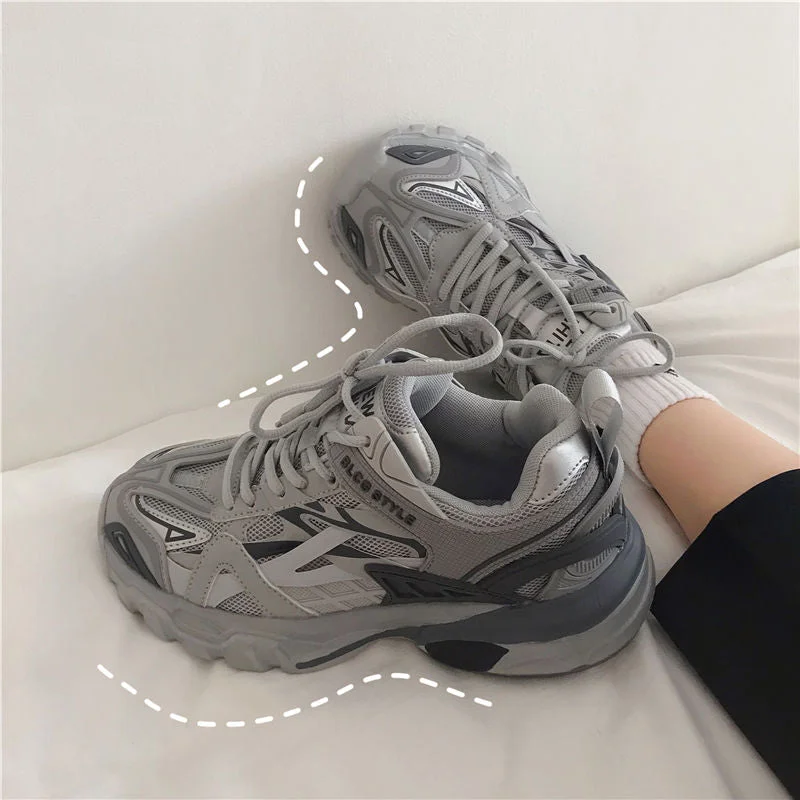 Brand Design Women Chunky Sneakers 2021 Summer Mixed Colors Women's Shoes Breathable Lightweight Ladies Dad Shoes Sport Shoes 211