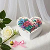 Blume DIY Diamond Painting herzf&ouml;rmige Schmuckschatulle dekorative Aufbewahrungstasche