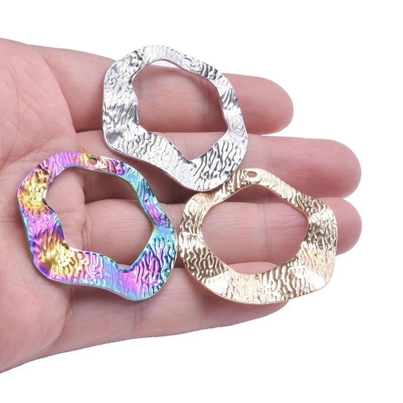 1 Piece 304 Stainless Steel Solid Color Pendant