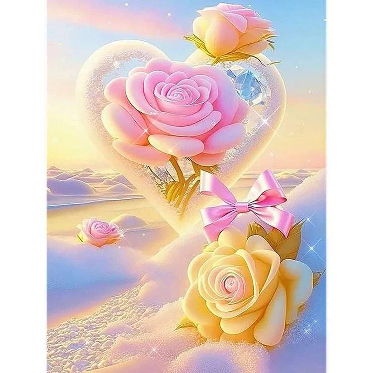 Diamond Painting - Full Round - beach love rose (30*40CM)