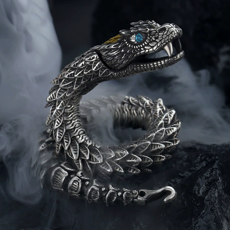 Copper Silver Plated Medusa Prototype Creation Snake 3-D Scale Bracelet