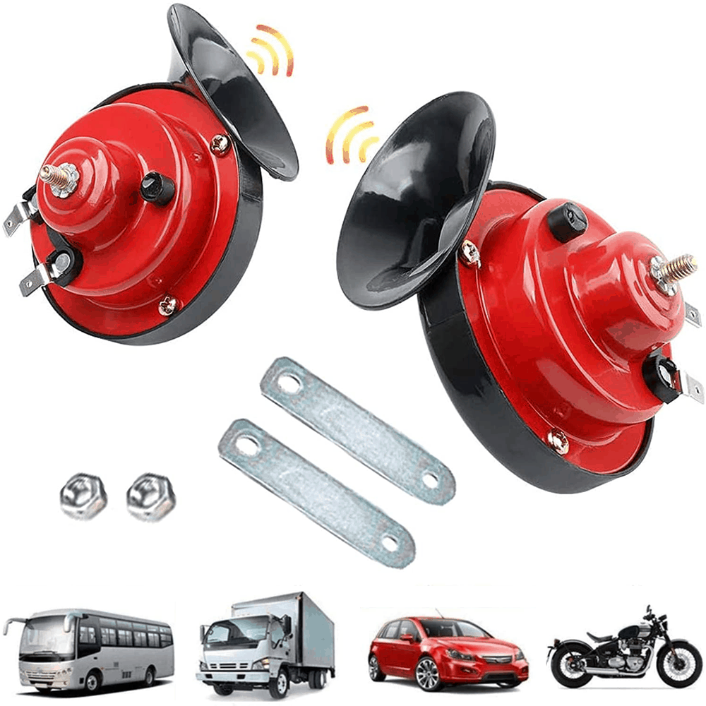 Car Horn Kit,1 Pair Car Horns Auto Horn Electric Snail Horn High-Precision  Functionality 