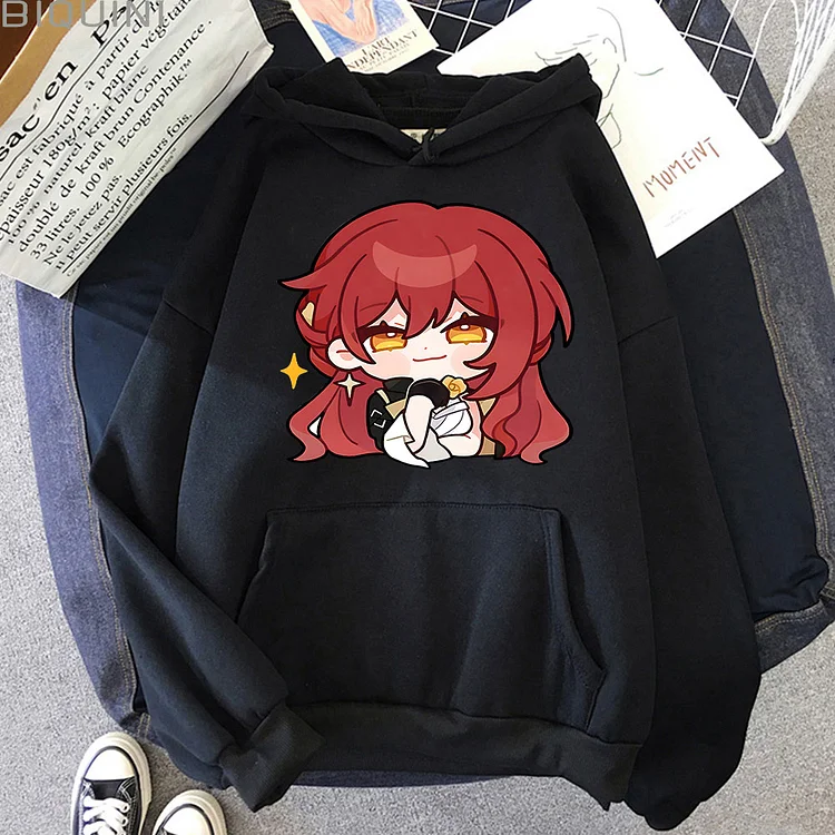 Honkai Star Rail Himeko Cartoon Graphic Hoodies