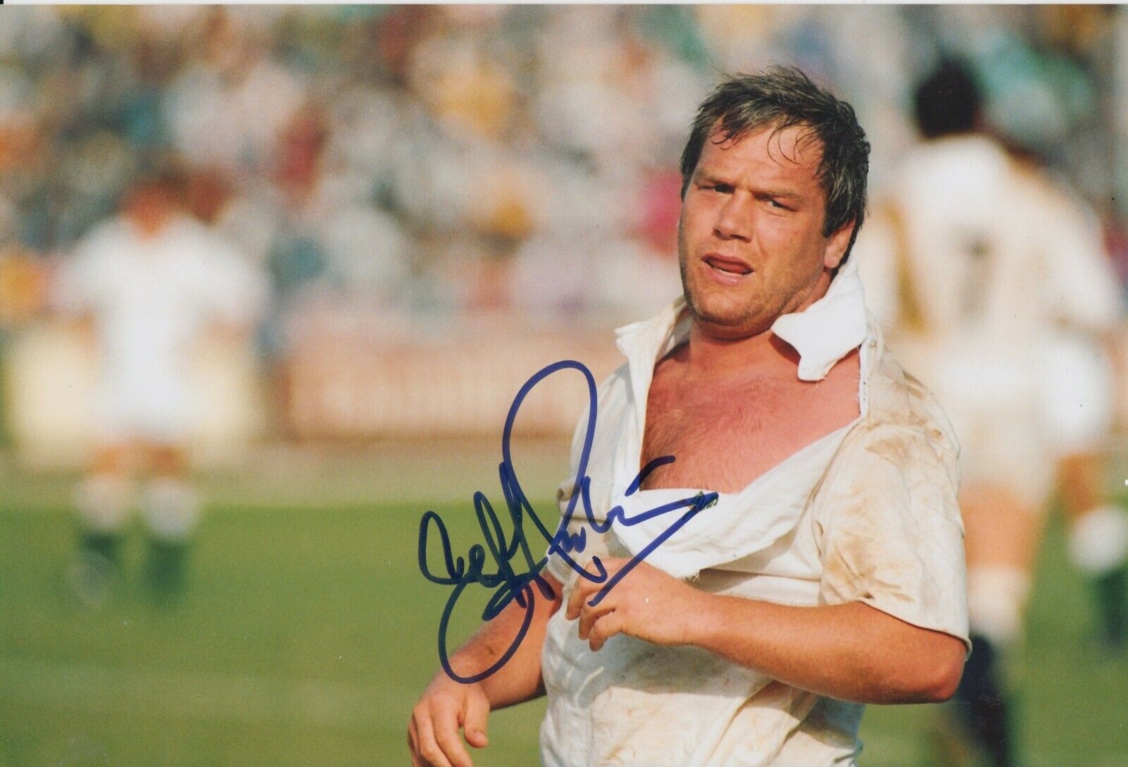 Jeff Probyn Hand Signed 12x8 Photo Poster painting - England Rugby Union Autograph.