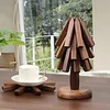 Black walnut placemat, wood stove trivet, tree design placemat, table decoration foldable placemat, heat resistant placemat