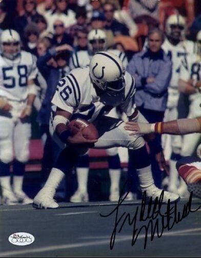 Lydell Mitchell Colts Signed Jsa Cert Sticker 8x10 Photo Poster painting Autograph Authentic