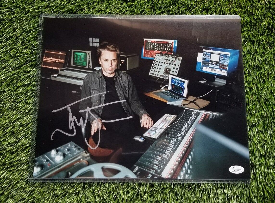 JEAN-MICHEL JARRE SIGNED 11X14 COLOR Photo Poster painting ARTIST RECORD PRODUCER JSA/COA U23768