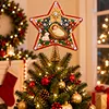 DIY Diamond Painting Christmas Tree Topper Star, Acrylic Holiday Tree Top Decoration with Spring Base, Removable Tabletop Christmas Decor