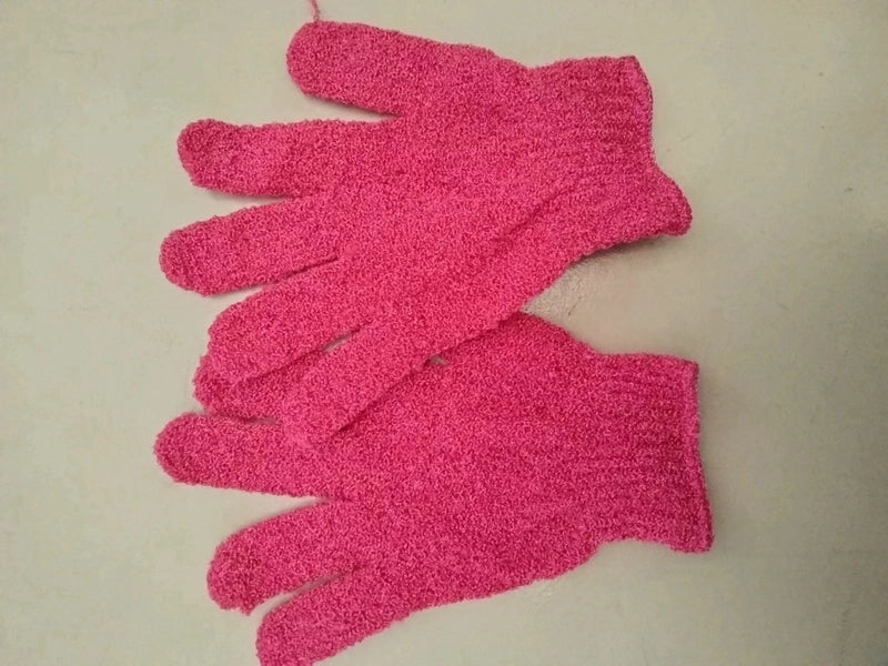 Minimalist Solid Color Nylon Bath Gloves