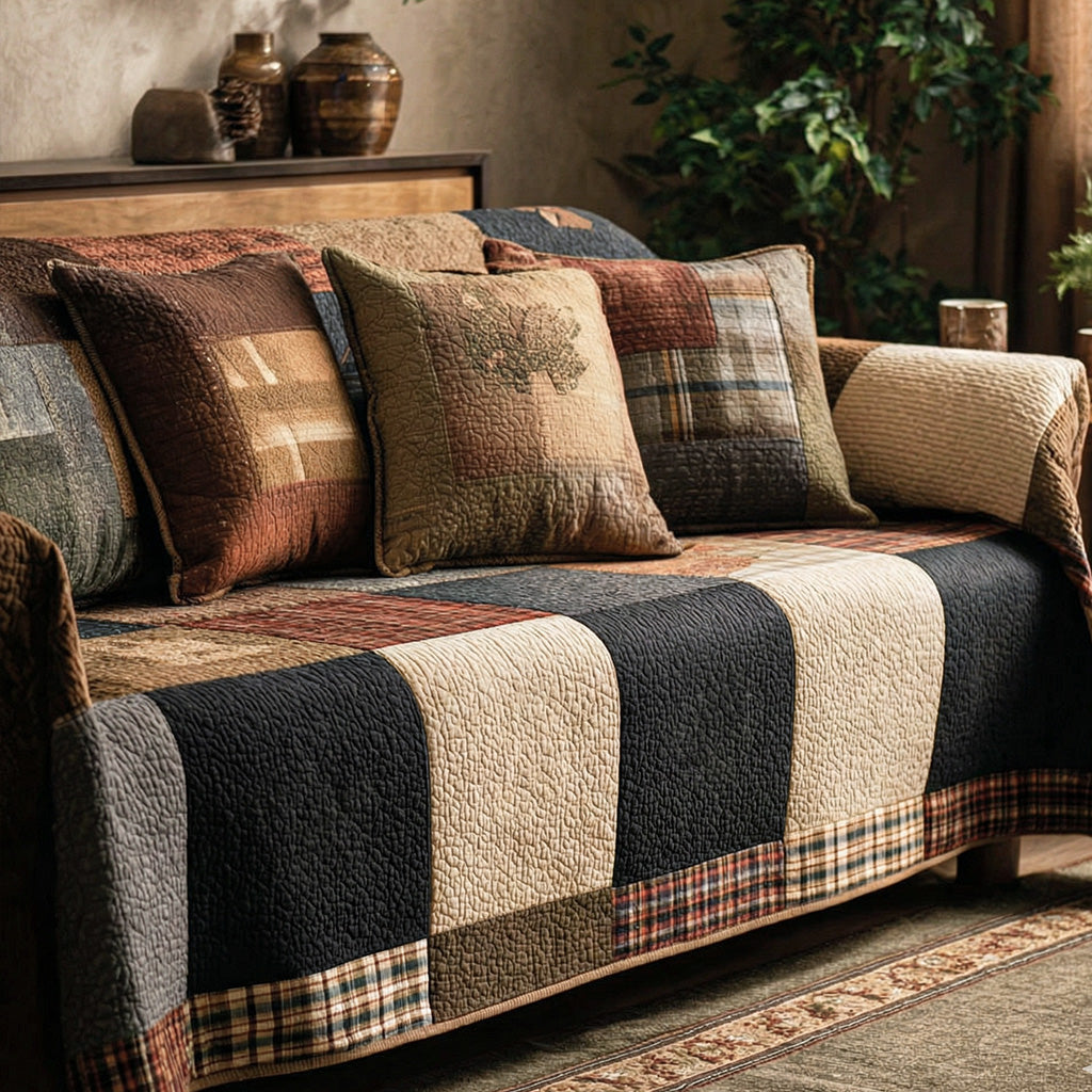 Soft Living Quilted Sofa Cover NCU0NT11991 everthome