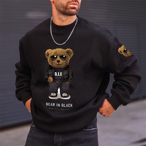 Teddy Bear Men's Casual Sweatshirt、、URBENIE