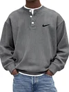 Men's Casual Loose-Fitting Crew Neck Sweatshirt
