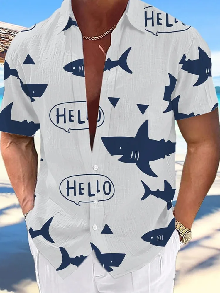 Men's Marine Art Design Short Sleeve Shirt