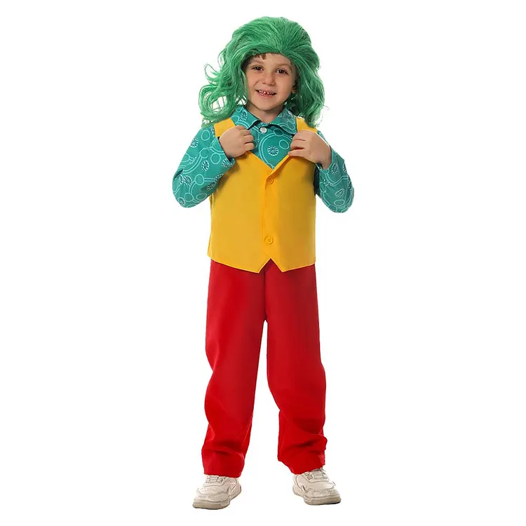 Kids Children Joker 2 Joker: Folie &agrave; Deux (2024) Joker Wig Suit Outfits Cosplay Costume Halloween Carnival