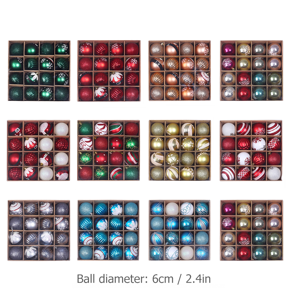 

16pcs 6cm Christmas Decoration Balls Tree Hanging Ball Home Party Ornament, 501 Original