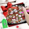 (US Only)6PCS DIY Xmas Diamond Art Greeting Cards Congratulations Cards & Gifts (Snowman)