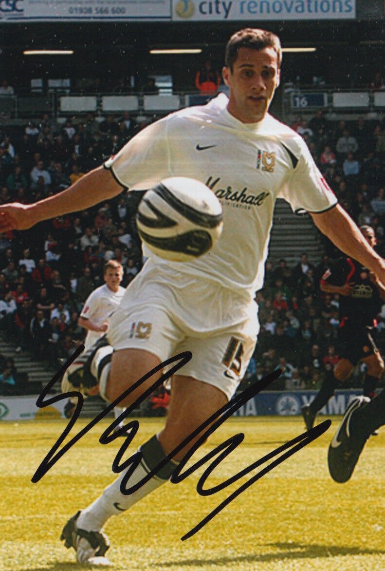 MK DONS HAND SIGNED SAM BALDOCK 6X4 Photo Poster painting 1.