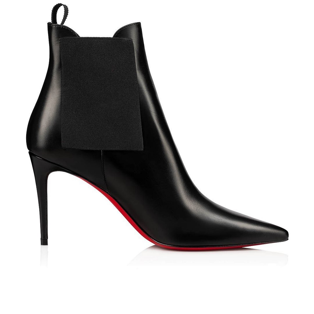 red bottom ankle booties