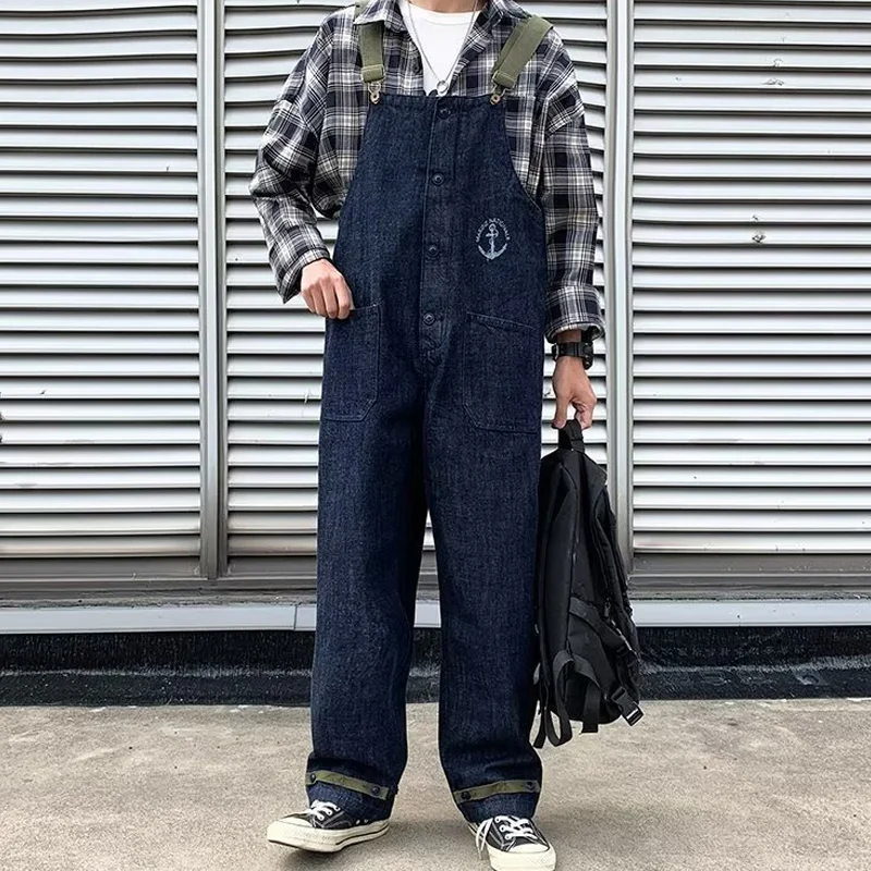 Vintage American Navy Deck Cargo Washed Straight Overalls