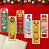 6pcs Christmas 11 CT DIY Stamped Cross Stitch Bookmark Kit with Instruction Cross Stitch Kits Bookmarks for Book Lovers Reader Writers Gift 47x28cm