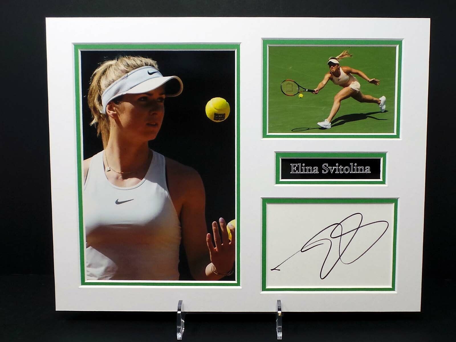 Elina SVITOLINA Signed Mounted Tennis Wimbledon RARE Photo Poster painting Display AFTAL RD COA