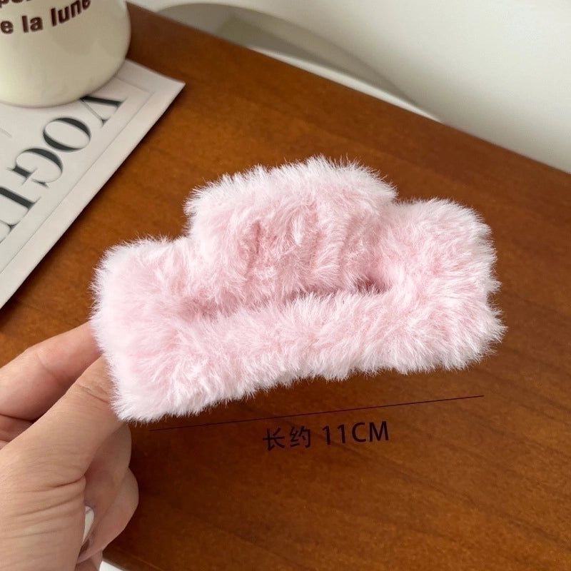 Minimalist Solid Color Arylic Hair Claws 1 Piece