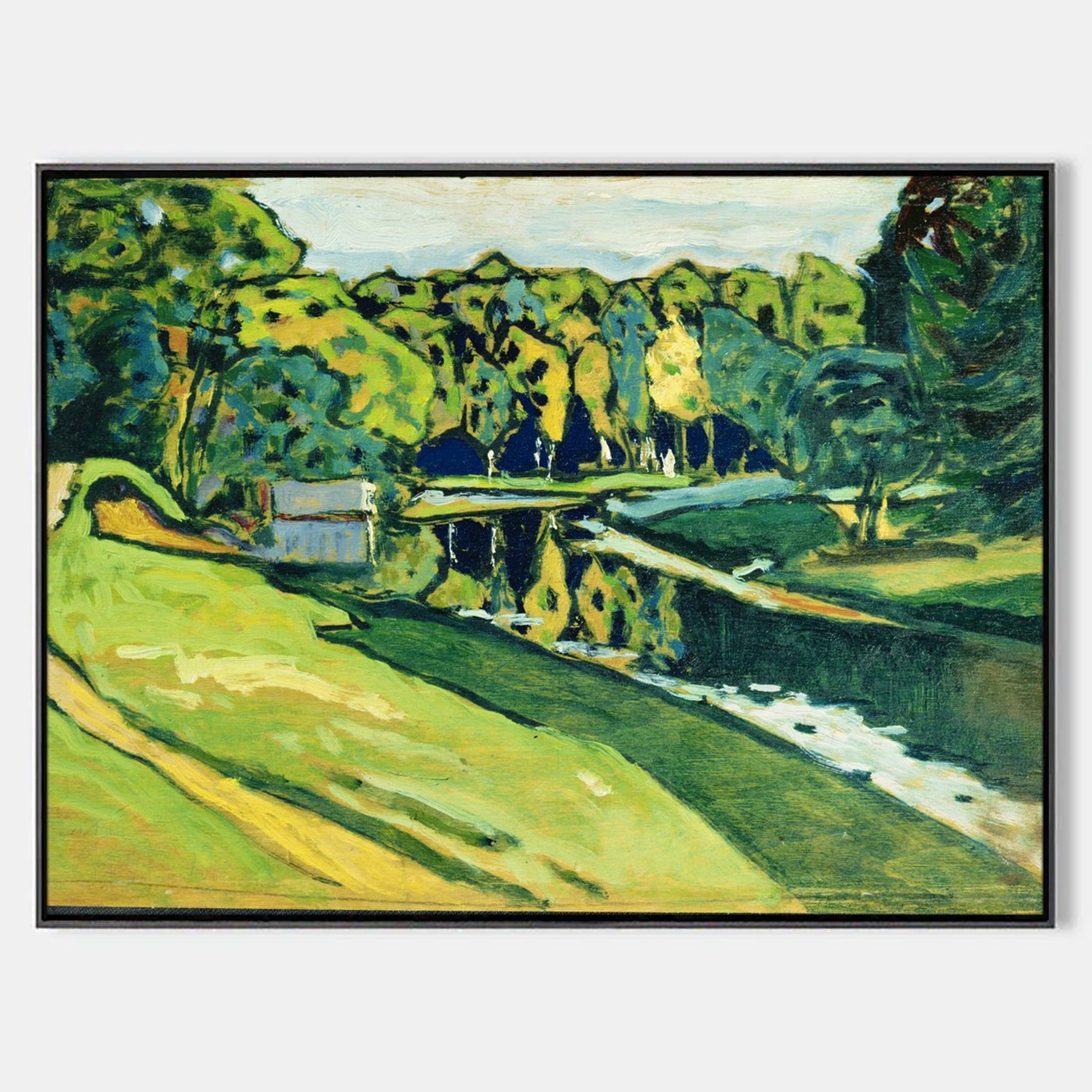 Arabelart AR1498 Framed Canvas Art - Hand-Painted Masterpiece