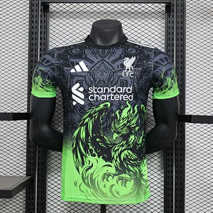 2024/2025 Player Version Liverpool Special Edition Black and Green Football Shirt 1:1 Thai Quality