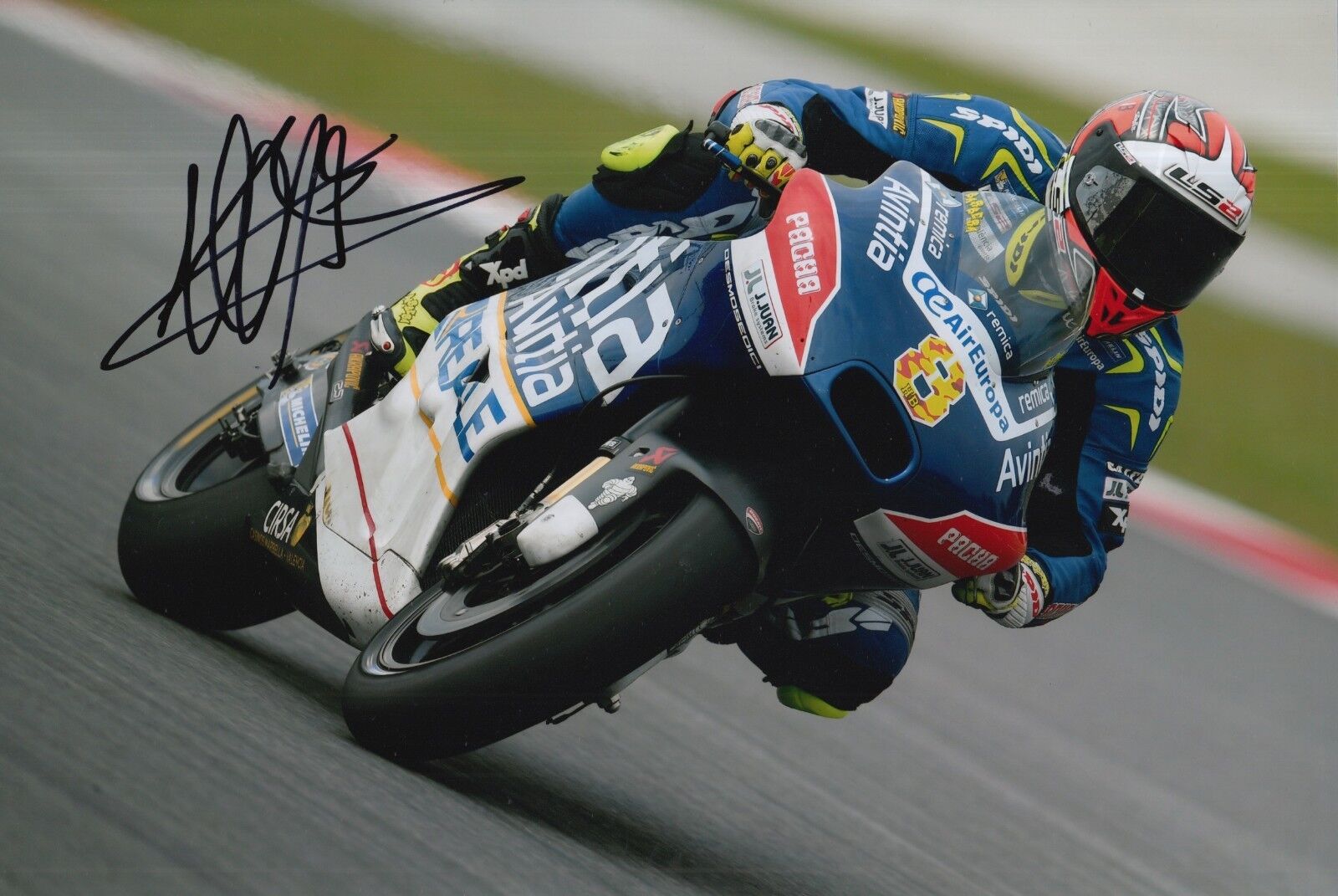 Hector Barbera Hand Signed Avintia Racing Ducati 12x8 Photo Poster painting 2017 Moto2 MotoGP 8.