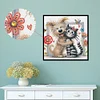 Multistyle Peinture Diamant De Forme Sp&eacute;ciale Repr&eacute;sentant Un Chien Une Vache Et Un Chat Amusants - 30 X 30 CM