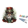 (US Only)Paint By Numbers Kit On Canvas DIY Oil Art Santa Claus Picture Home Decor40x40cm