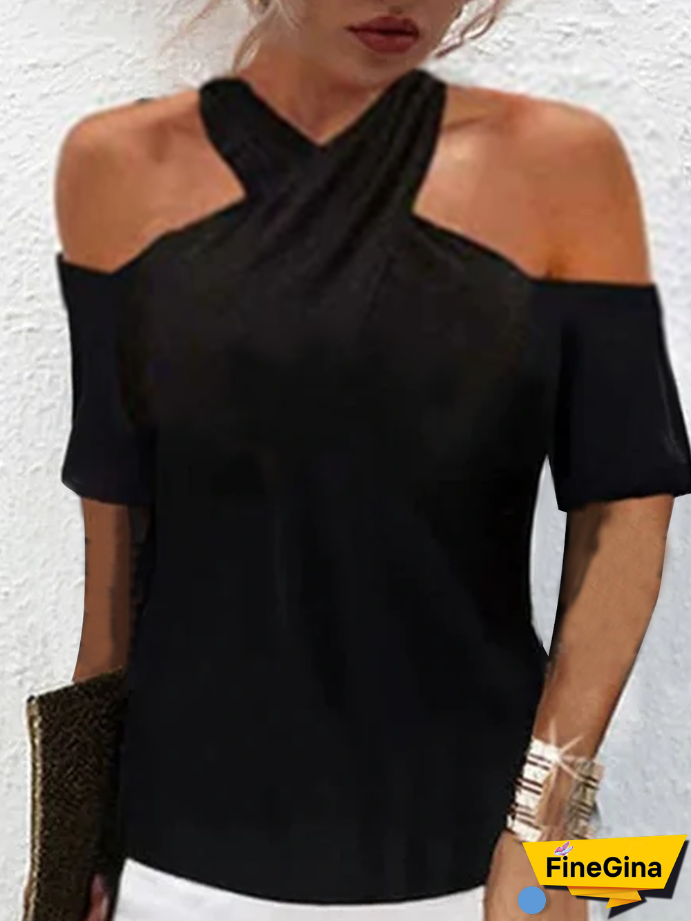 Casual Plain Short Sleeve Tops