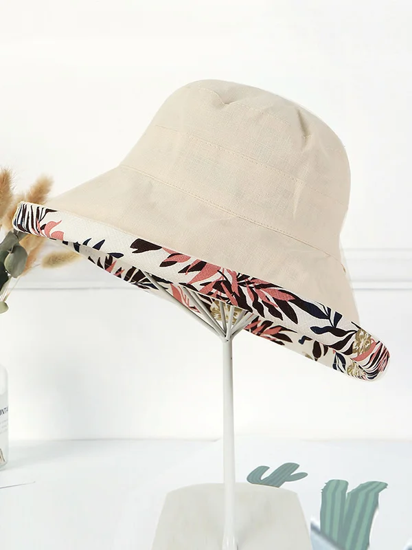 Original Solid&Printing Reversible Foldable Sun-Protection Bucket Hat
