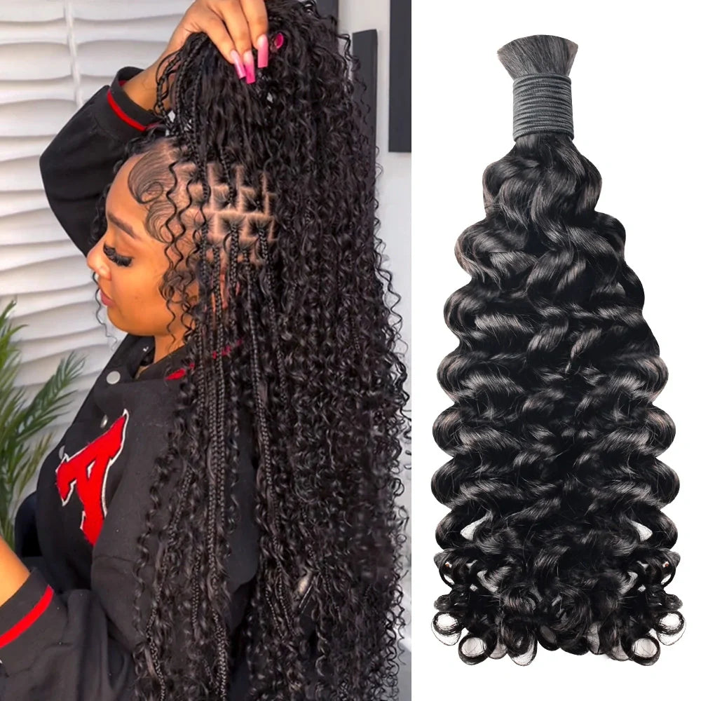 Best Human Hair For Boho Braids Deep Curly BORUIHAIR
