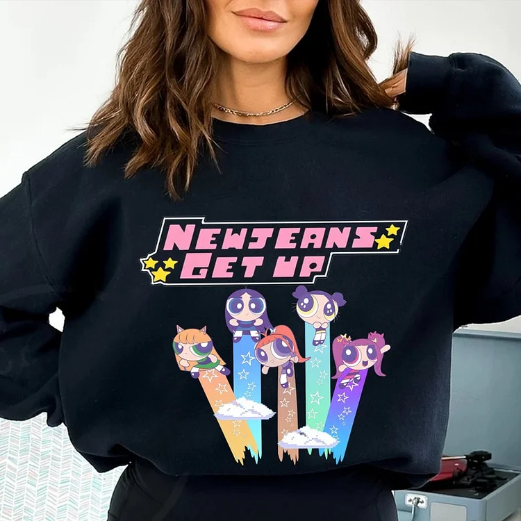 NewJeans Album Get Up Powerpuff Girls Image Sweatshirt