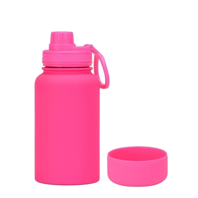 Casual Solid Color Stainless Steel Silica Gel Water Bottles 1 Piece
