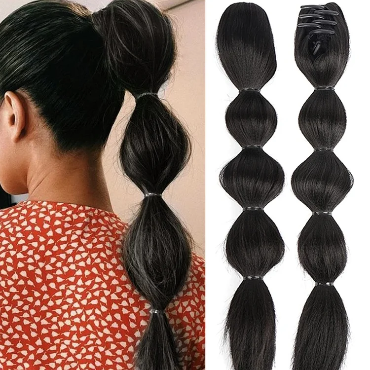 Bubble Ponytail Claw Clip Ponytail Wig